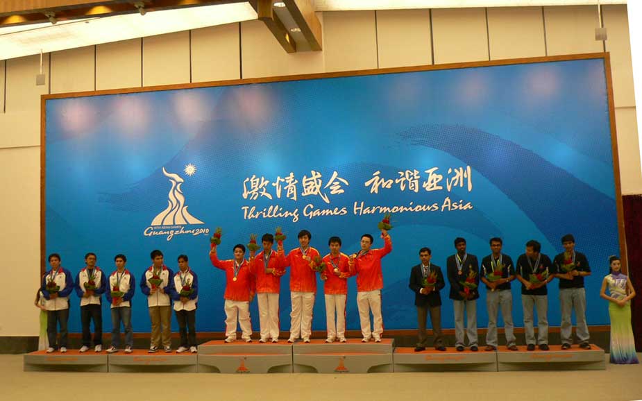 Men team standing