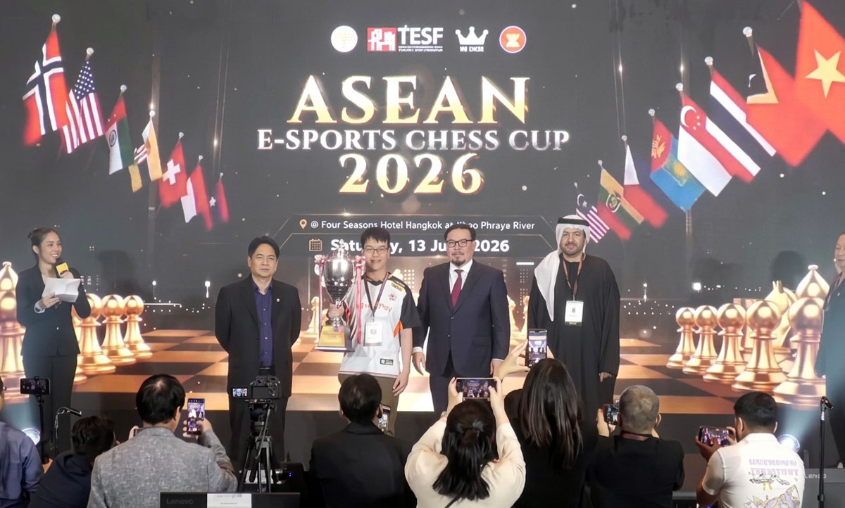 Lê Quang Liêm giành hạng 3 tại ASEAN E-Sports Chess Cup 2026